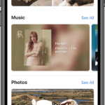New music section on Profile