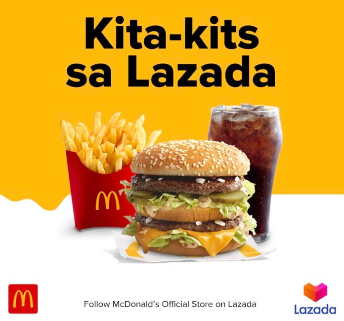McDonalds now available at Lazada